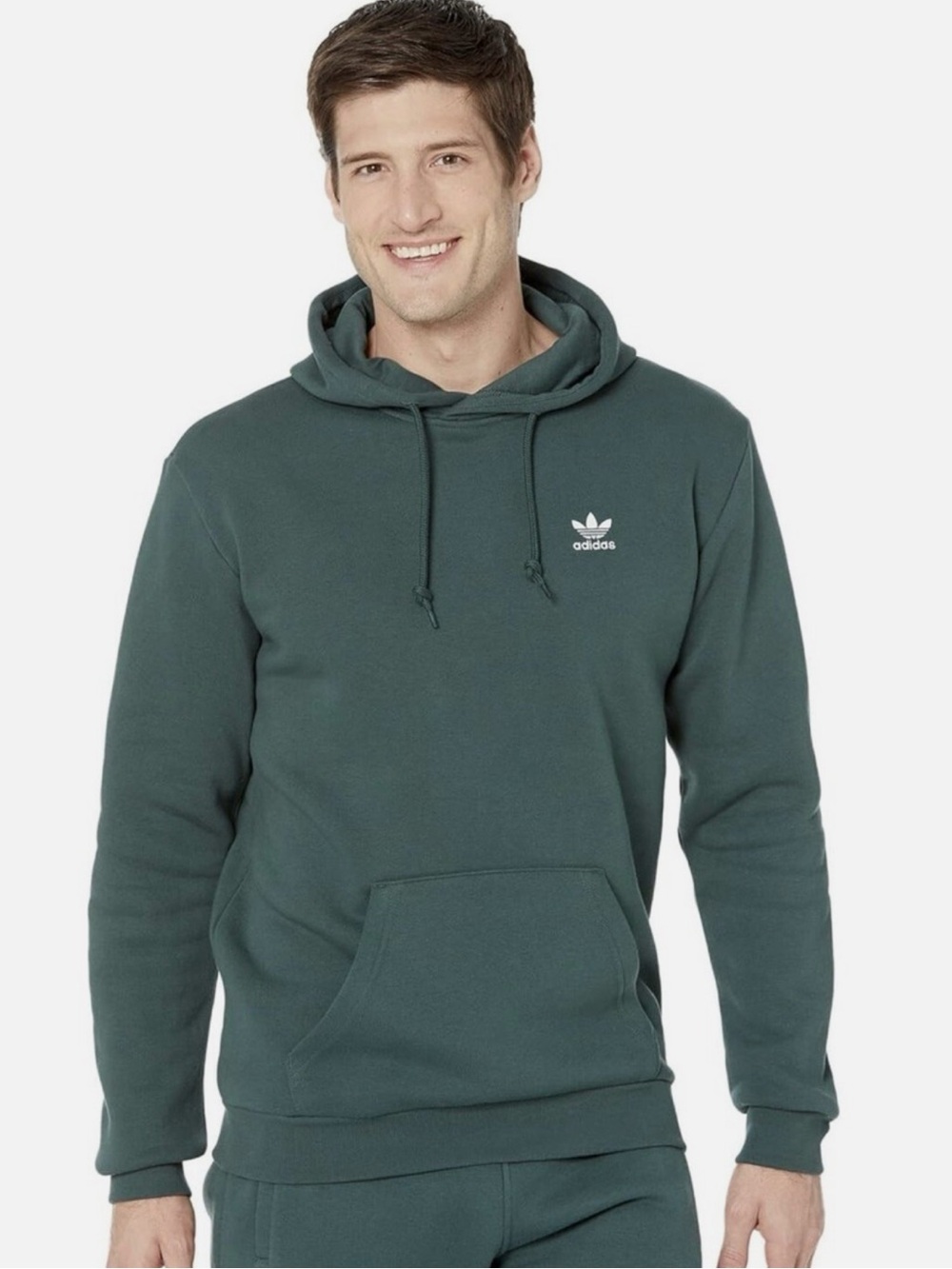 NWT Adidas Originals Adicolor Essentials Trefoil Hoodie Mineral Green, Large
